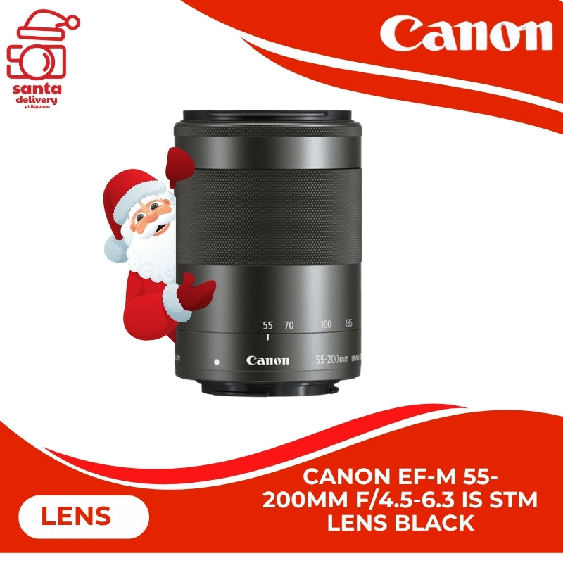 Canon EF-M 55-200mm f/4.5-6.3 IS STM Lens (Black)