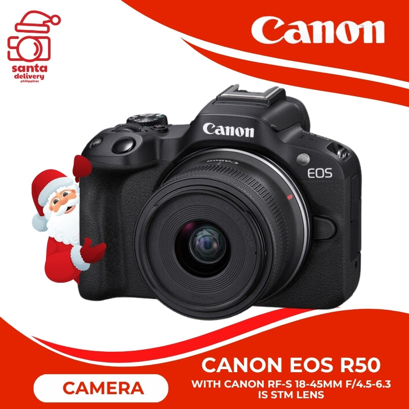Canon EOS R50 Mirrorless Camera with Canon RF-S 18-45mm f/4.5-6.3 IS STM Lens