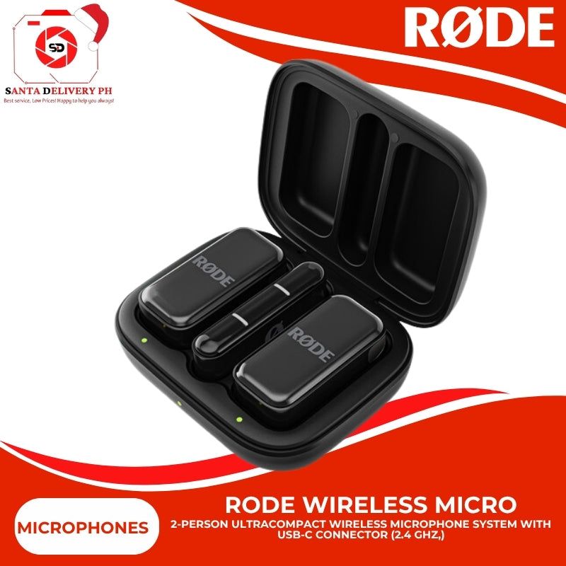 RODE Wireless Micro 2-Person Ultracompact Wireless Microphone System with USB-C Connector (2.4 GHz)