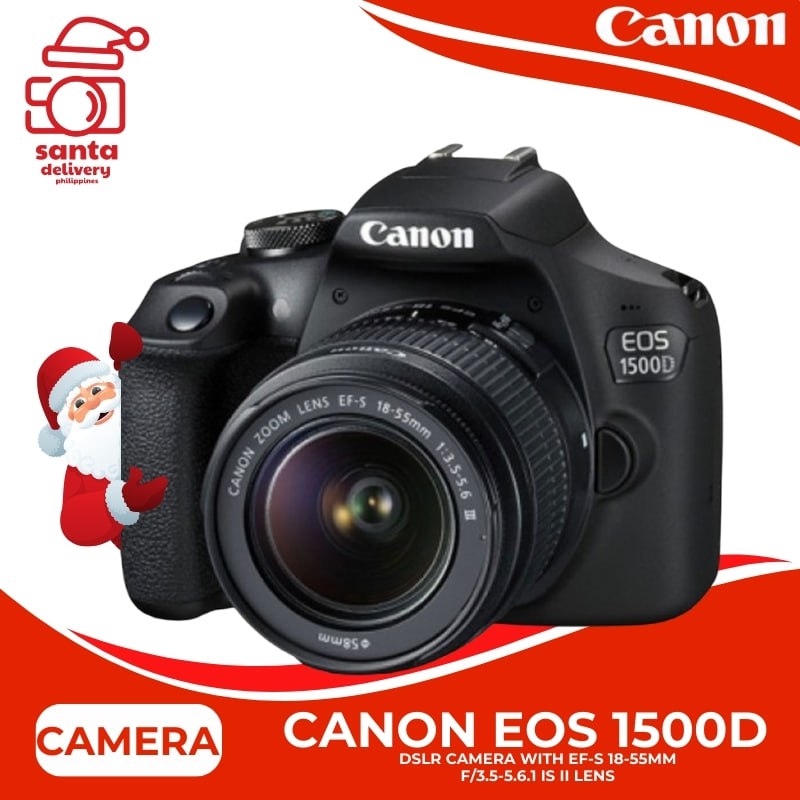 Canon EOS 1500D DSLR Camera with EF-S 18-55mm f/3.5-5.6.1 IS II Lens