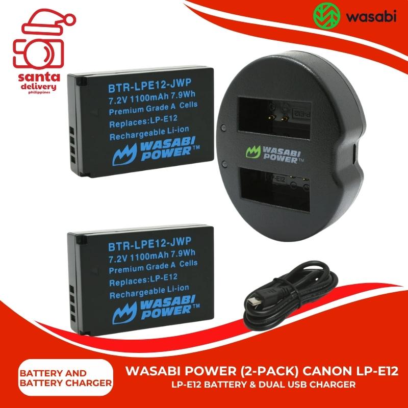 Wasabi Power (2-Pack) Canon LP-E12 LP-E12 Battery & Dual USB Charger