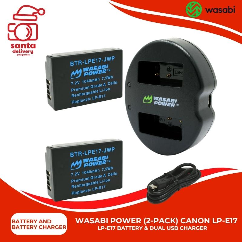 Wasabi Power (2-Pack) Canon LP-E17 LP-E17 Battery & Dual USB Charger
